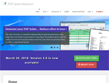 Tablet Screenshot of pdfindexgenerator.com